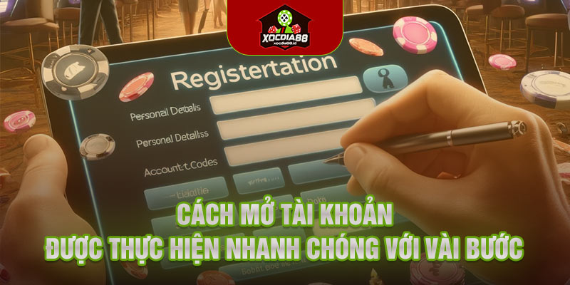 Cách mở tài khoản được thực hiện nhanh chóng với vài bước